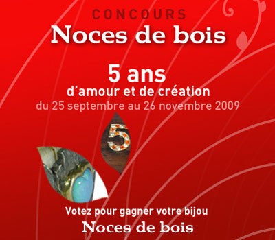 Concours Bijoux Noces de Bois - chez Elsa Vanier.