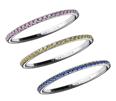 Alliances Mauboussins Saphirs de Couleurs