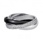 Bague Trinity Céramique Noire et Diamants - Cartier Joaillerie