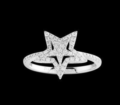 Bague Étoile Diamants en Promotion chez Diamant-Unique
