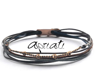Bracelet 7 Cords Mix Black Diamond - Bijoux Apriati
