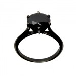 Bague Austere en Laiton Rhodié Noir - Baptiste Monvoisin