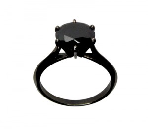 Bague Austere en Laiton Rhodié Noir - Baptiste Monvoisin