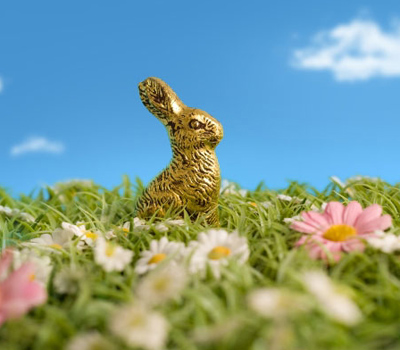 Lapin Oeuf de Pâques doré à l'Or 24 carats - Delafée