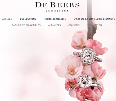 Site Web De Beers Joaillerie Version Française