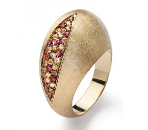 Bague Pomegranate Brossée - Bijou Nanis Jewelry