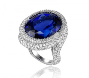 Bague Tanzanite Diamants Red Carpet par Chopard Joaillerie