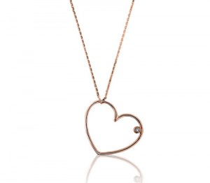 Pendentif Coeur en Or Rose sur Ocarat