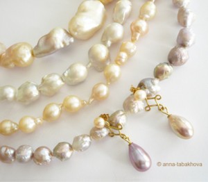Perles baroques et poires de Chine
