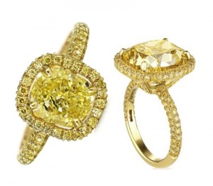 Bague Aura Full Diamants Jaunes - De Beers