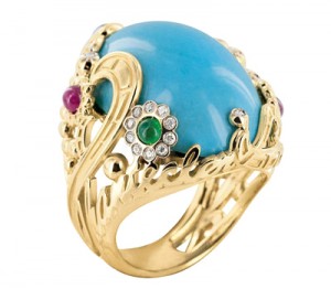 Bague Cabochon Turquoise Suamèm par Chantecler