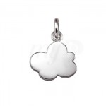 Médaille de Baptême Nuage en Or Blanc