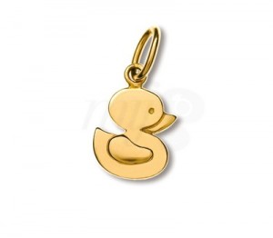 Médaille Canard Pendentif en Or Jaune