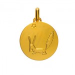 Médaille Petit Prince et Renard en Or Jaune