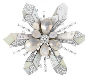 Broche Papillon Haute Joaillerie - Cristaux Couleur Or Jaune - Occasion En Très Bon état (jamais Portée)