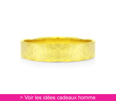 Bague Infiny en or jaune martelé - Angeli Di Bosca sur Belancy.com