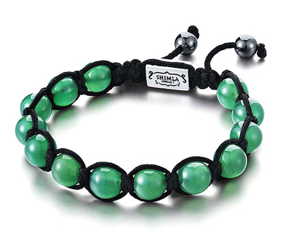 Bracelet Shamballa en perles de jade