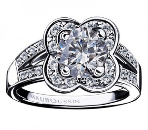 Bague Solitaire Mauboussin En Or Blanc Avec Diamant - Occasion - Modèle Sacré Désir