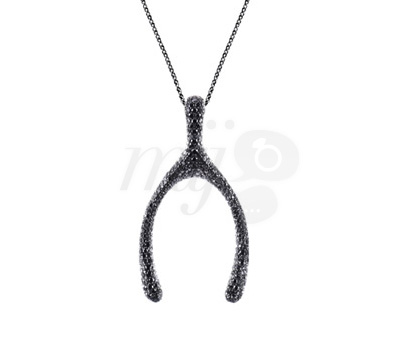 Pendentif Wishbone Diamants Noirs - Louis Vuitton
