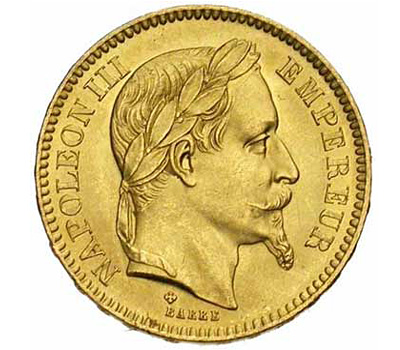 Pièce d'or de 20 francs Napoléon 3 Empereur