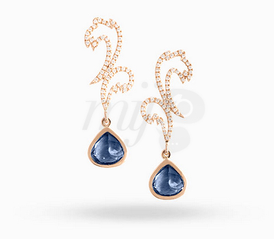 Boucles d'Oreilles Vagues - Malakine Joaillerie